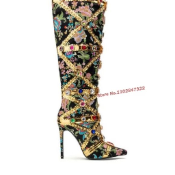 Shoes - " CAGED  CONFIDENCE "  EMBELLISHED BOOT IN BLACK ( BRAND NEW!!!!!!!!!!!!!!!!!!!!